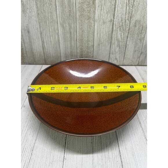 Vtg Mikasa Desert Breeze Brown Crackle Stoneware Soup Bowls MK132 8 5/8” Set 6 - Picture 8 of 9